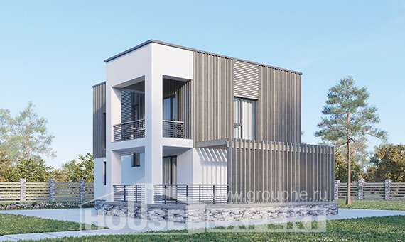 150-017-П Проект двухэтажного дома, уютный домик из газобетона Камень-на-Оби, House Expert