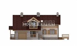 165-002-П Проект двухэтажного дома с мансардным этажом, гараж, простой домик из газосиликатных блоков Яровое, House Expert
