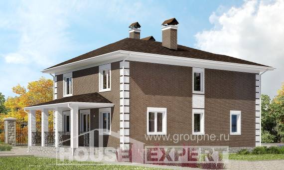 185-002-П Проект двухэтажного дома, бюджетный домик из теплоблока Заринск, House Expert