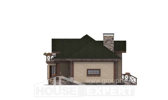 180-010-П Проект двухэтажного дома мансардный этаж и гаражом, классический дом из газосиликатных блоков Бийск, House Expert