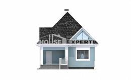 110-001-Л Проект двухэтажного дома мансардой, доступный коттедж из теплоблока Камень-на-Оби, House Expert