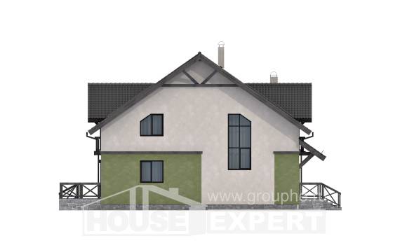120-003-П Проект двухэтажного дома с мансардой, классический домик из поризованных блоков Рубцовск, House Expert