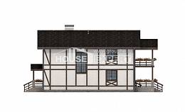 250-002-Л Проект двухэтажного дома с мансардой, гараж, средний загородный дом из кирпича Рубцовск, House Expert
