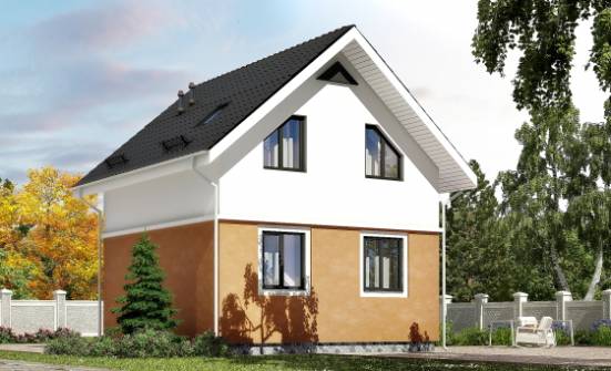 070-001-Л Проект двухэтажного дома с мансардой, доступный домик из арболита, Бийск
