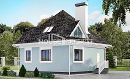 110-001-Л Проект двухэтажного дома с мансардой, бюджетный домик из твинблока Заринск, House Expert