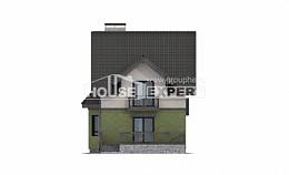 120-003-П Проект двухэтажного дома мансардой, бюджетный коттедж из бризолита Заринск, House Expert