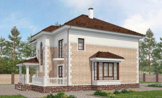 220-008-П Проект двухэтажного дома, средний загородный дом из кирпича Рубцовск | Проекты домов от House Expert