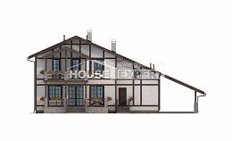 250-002-Л Проект двухэтажного дома мансардой и гаражом, просторный домик из кирпича Барнаул, House Expert