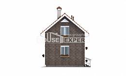 045-001-Л Проект двухэтажного дома с мансардным этажом, маленький коттедж из газобетона Бийск, House Expert