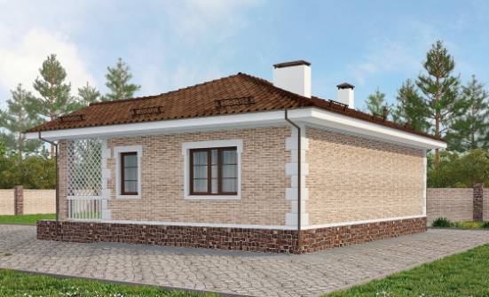 065-002-П Проект бани из кирпича Белокуриха | Проекты домов от House Expert