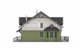 120-003-П Проект двухэтажного дома мансардой, доступный коттедж из арболита Камень-на-Оби, House Expert