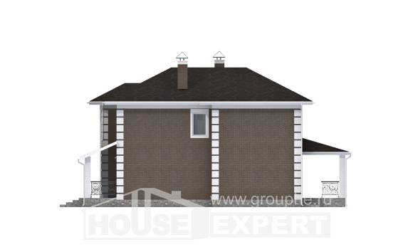 185-002-П Проект двухэтажного дома, компактный дом из твинблока Бийск, House Expert