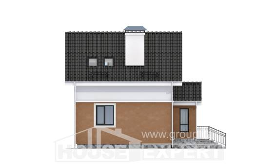070-001-Л Проект двухэтажного дома мансардой, крохотный загородный дом из арболита Бийск, House Expert