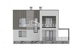 150-017-П Проект двухэтажного дома, современный домик из поризованных блоков Белокуриха, House Expert
