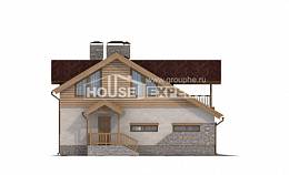 165-002-П Проект двухэтажного дома мансардный этаж и гаражом, классический домик из пеноблока Камень-на-Оби, House Expert