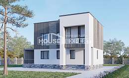 150-017-П Проект двухэтажного дома, небольшой коттедж из арболита Новоалтайск, House Expert