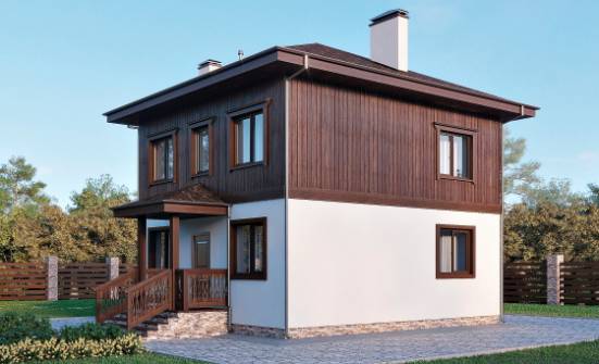 100-006-Л Проект двухэтажного дома, доступный домик из газосиликатных блоков Камень-на-Оби | Проекты домов от House Expert