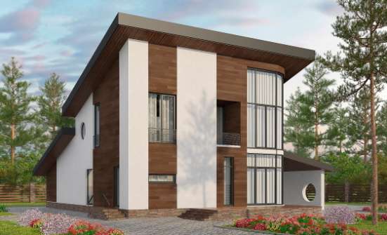 230-001-П Проект двухэтажного дома мансардный этаж, уютный коттедж из кирпича Бийск | Проекты домов от House Expert